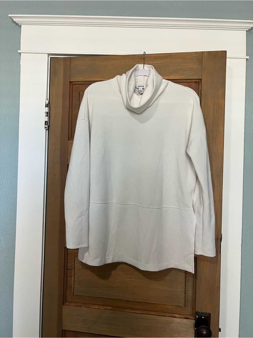 SPANX Cream Cowl Neck Sweater